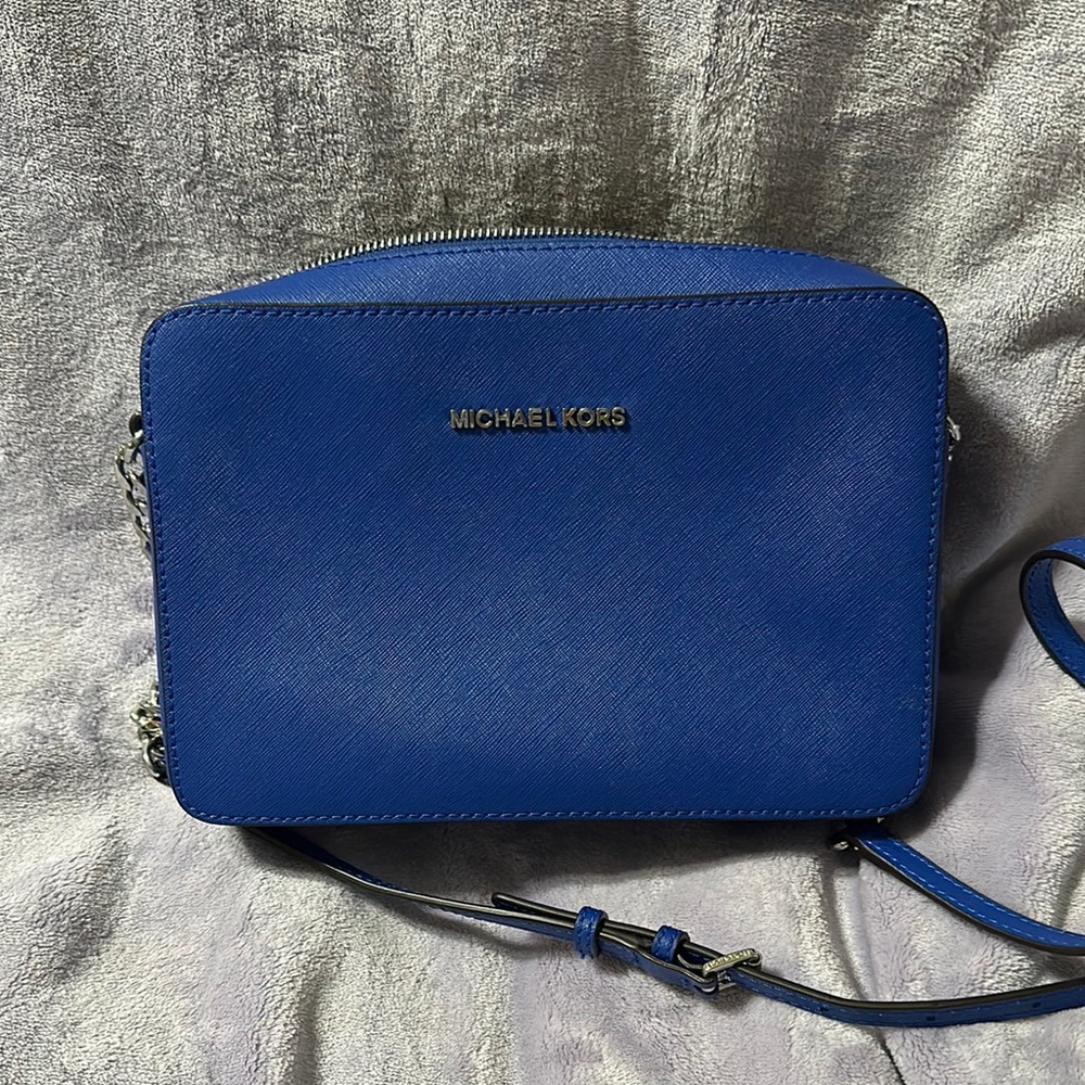 MICHAEL KORS JETSET ROYAL BLUE CROSSBODY
